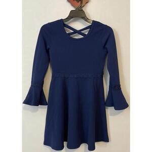 RMLA Girls Size 10 Blue Pullover Formal Fit & Flare Knee-Length Dress! A2732